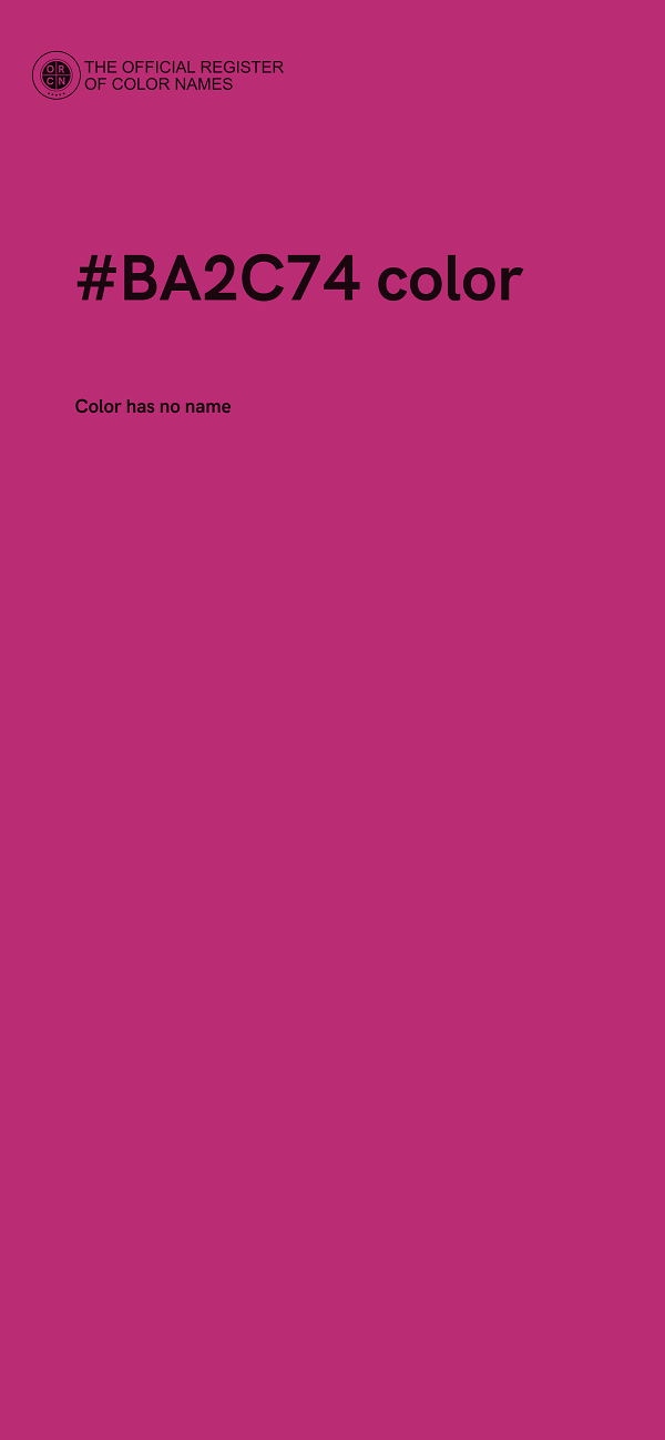 #BA2C74 color image