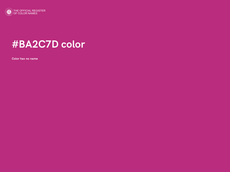 #BA2C7D color image