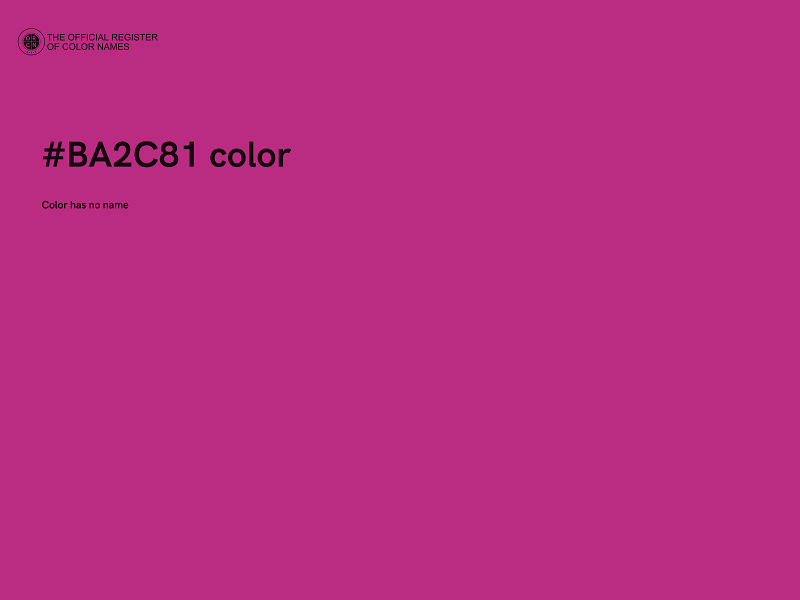 #BA2C81 color image