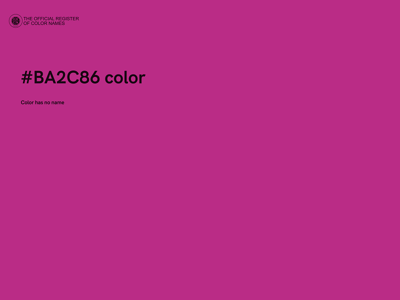 #BA2C86 color image