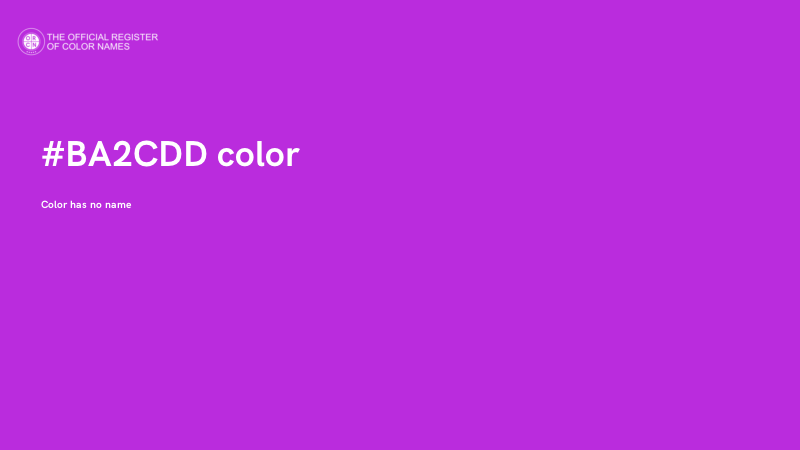 #BA2CDD color image