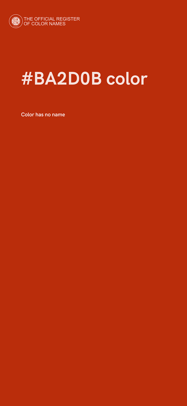 #BA2D0B color image