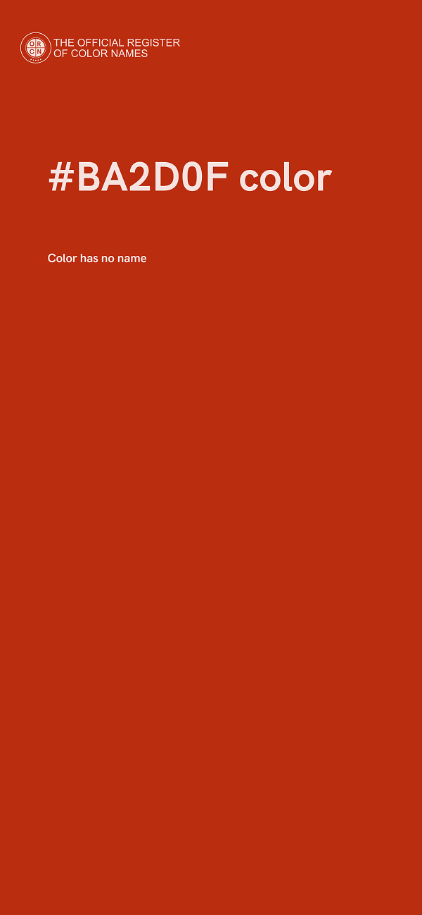 #BA2D0F color image