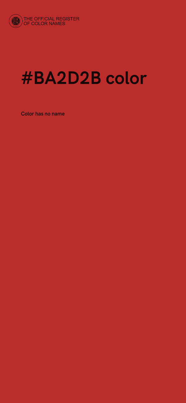 #BA2D2B color image
