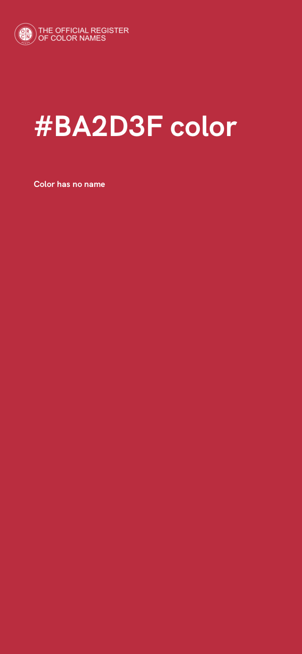 #BA2D3F color image