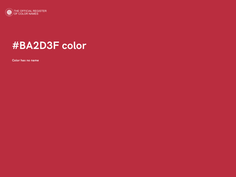 #BA2D3F color image