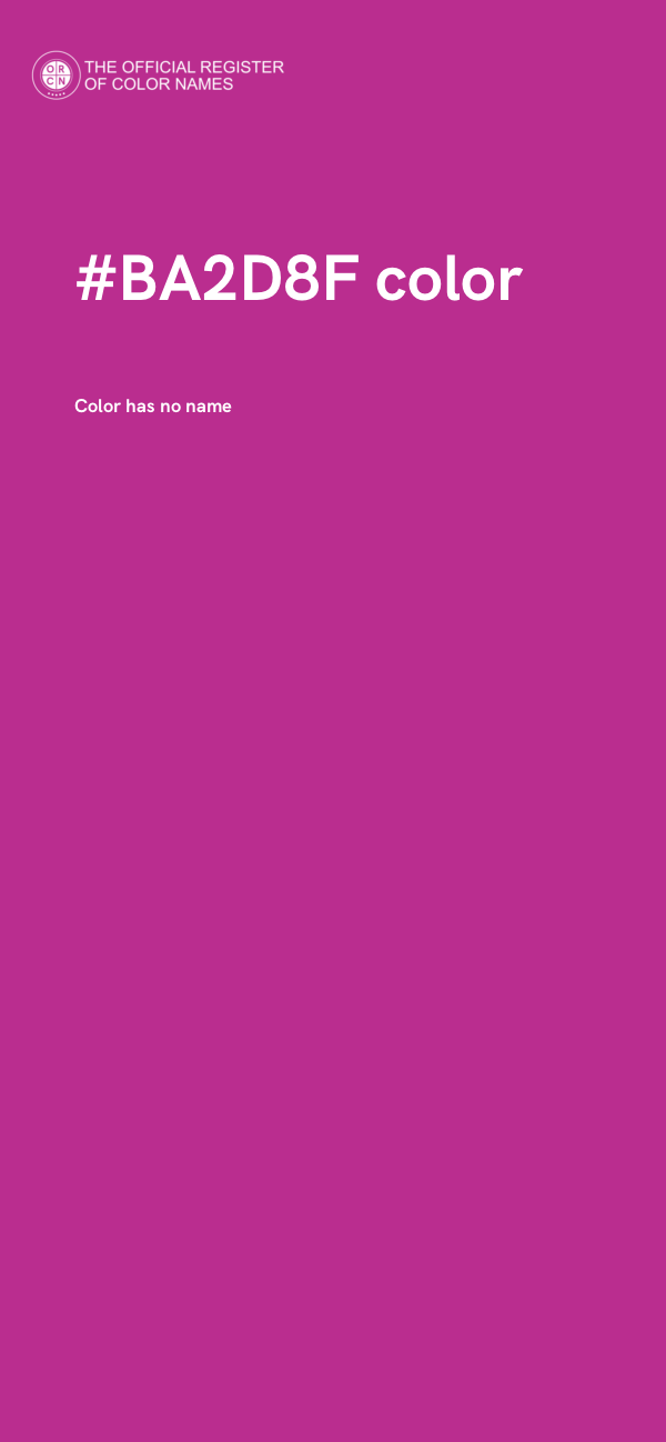 #BA2D8F color image
