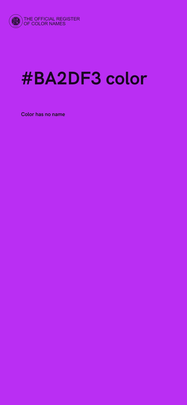 #BA2DF3 color image