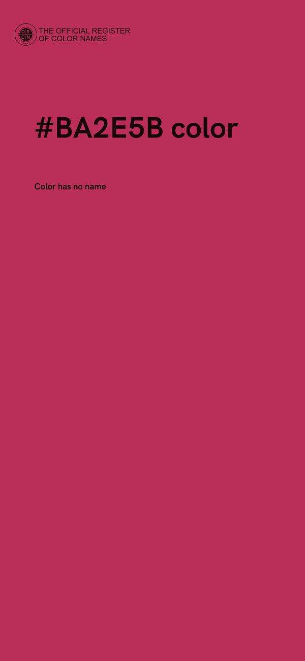 #BA2E5B color image