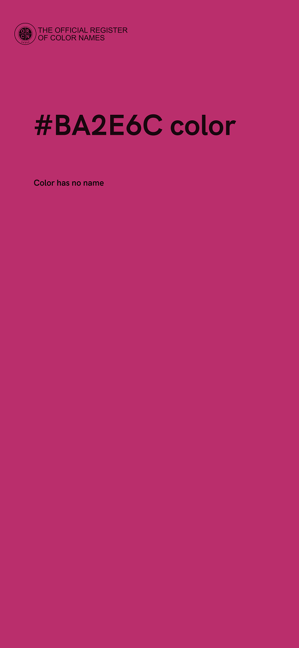 #BA2E6C color image