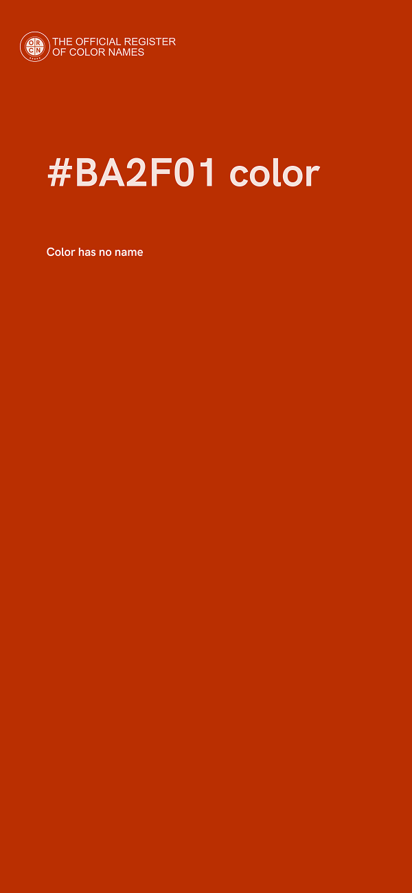 #BA2F01 color image