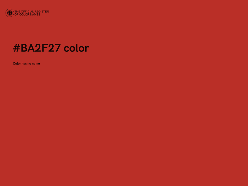 #BA2F27 color image