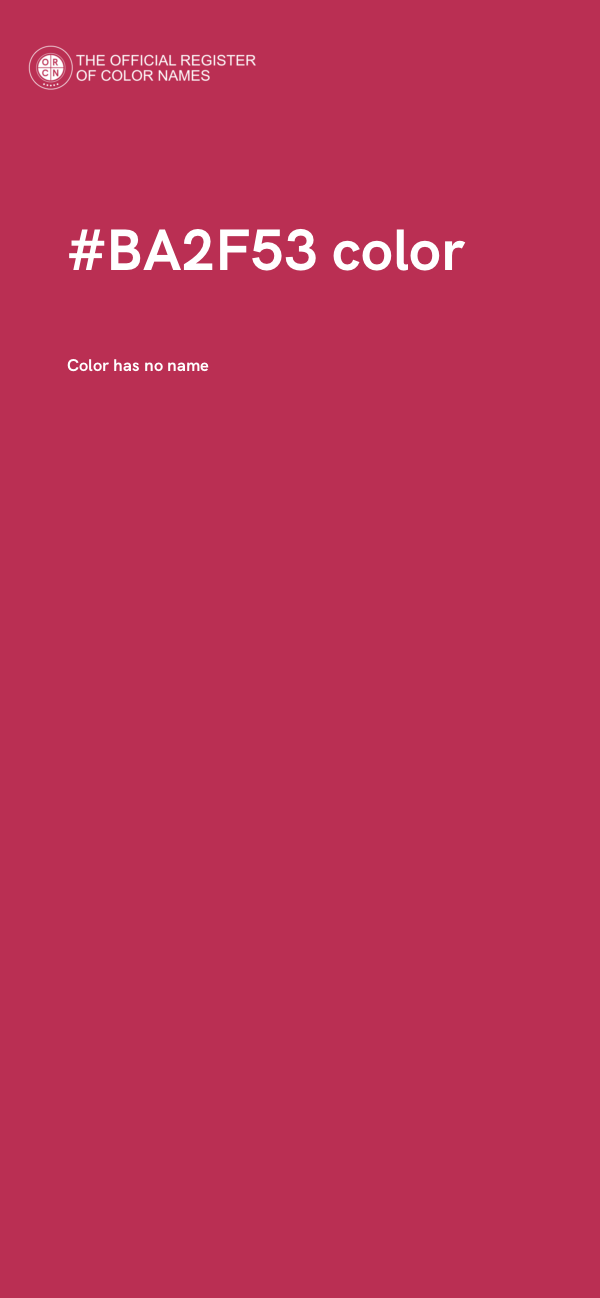 #BA2F53 color image