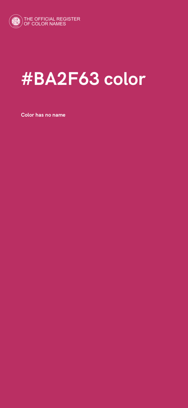 #BA2F63 color image