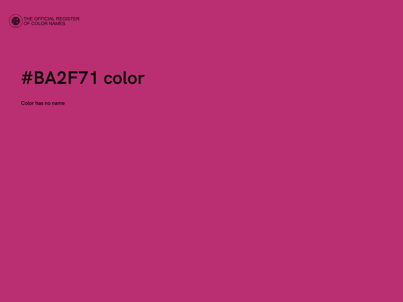 #BA2F71 color image