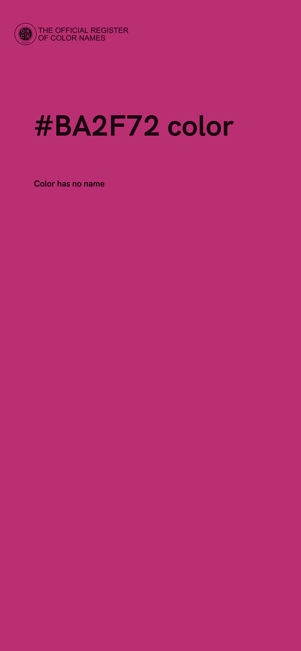 #BA2F72 color image