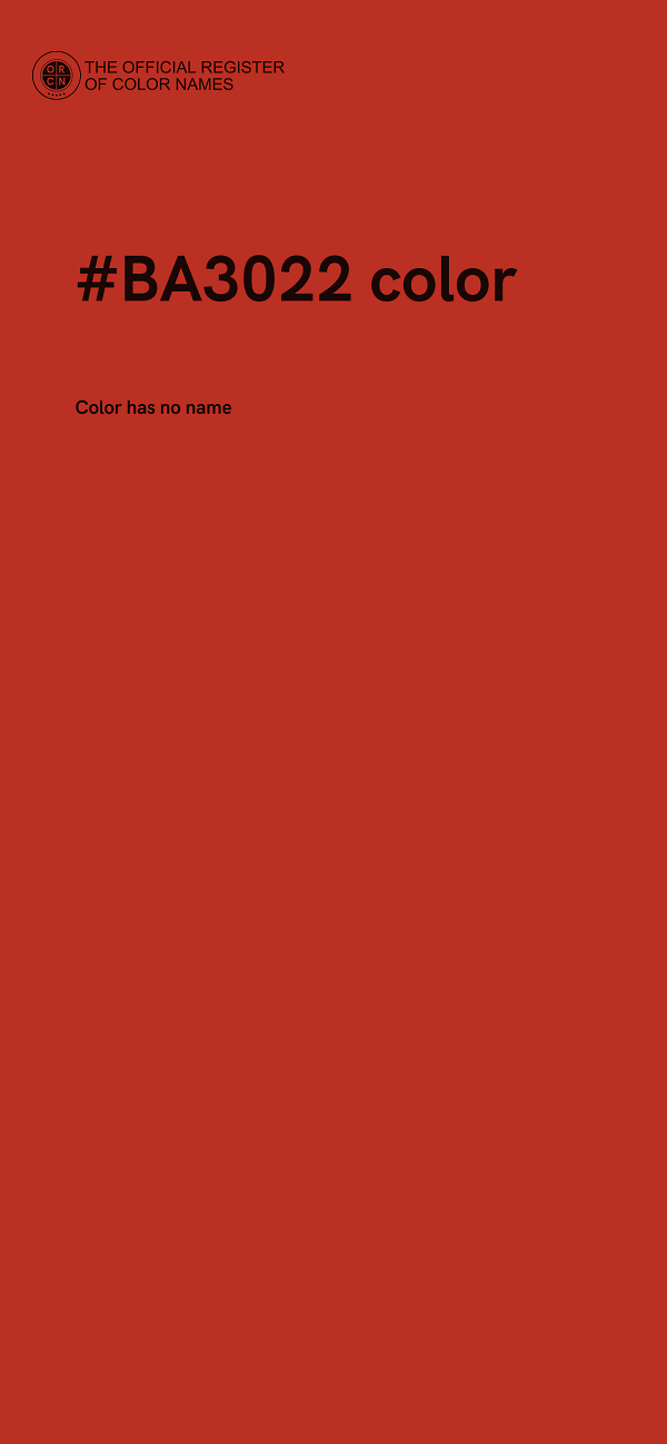 #BA3022 color image
