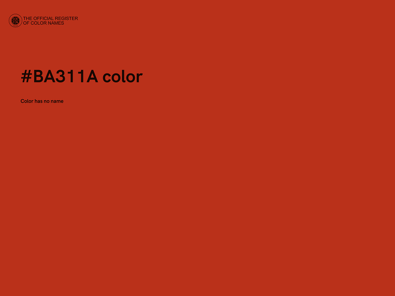 #BA311A color image