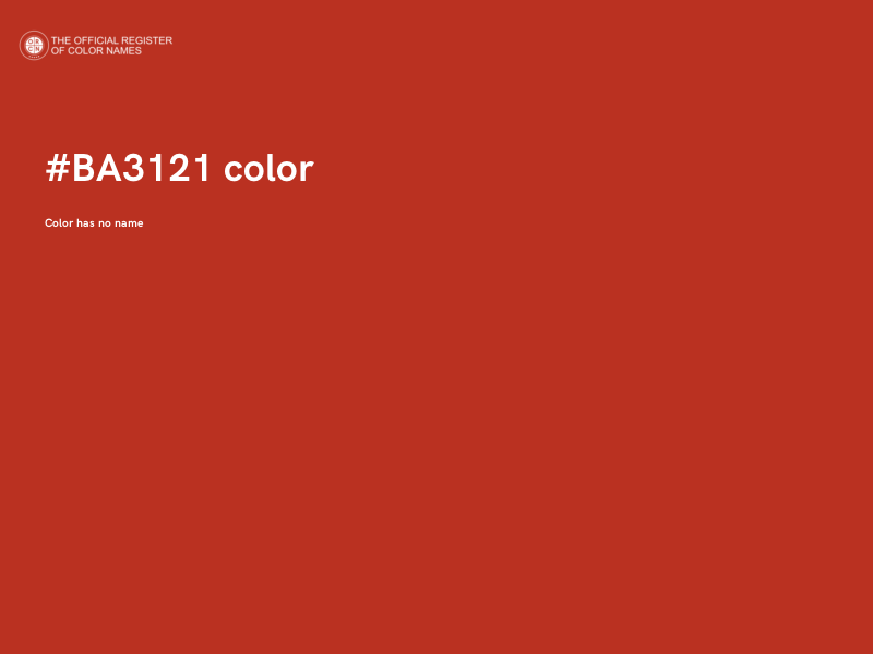 #BA3121 color image
