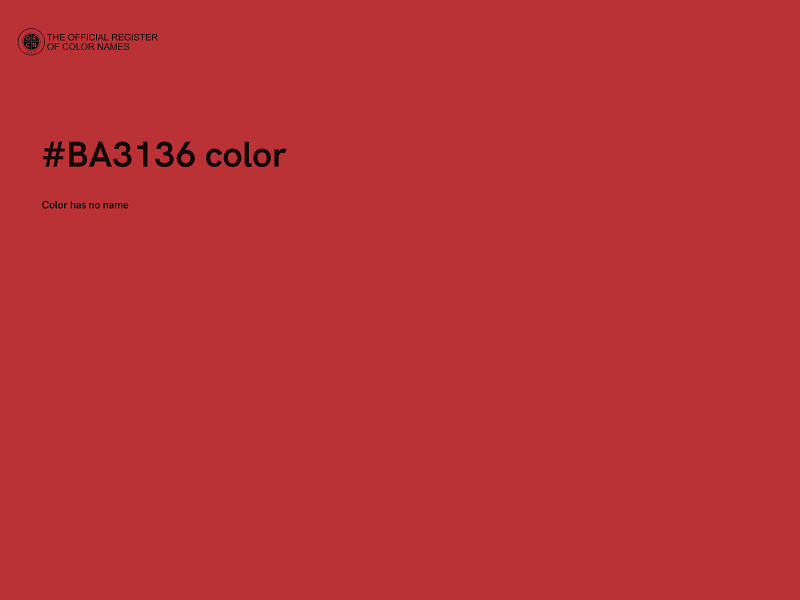 #BA3136 color image