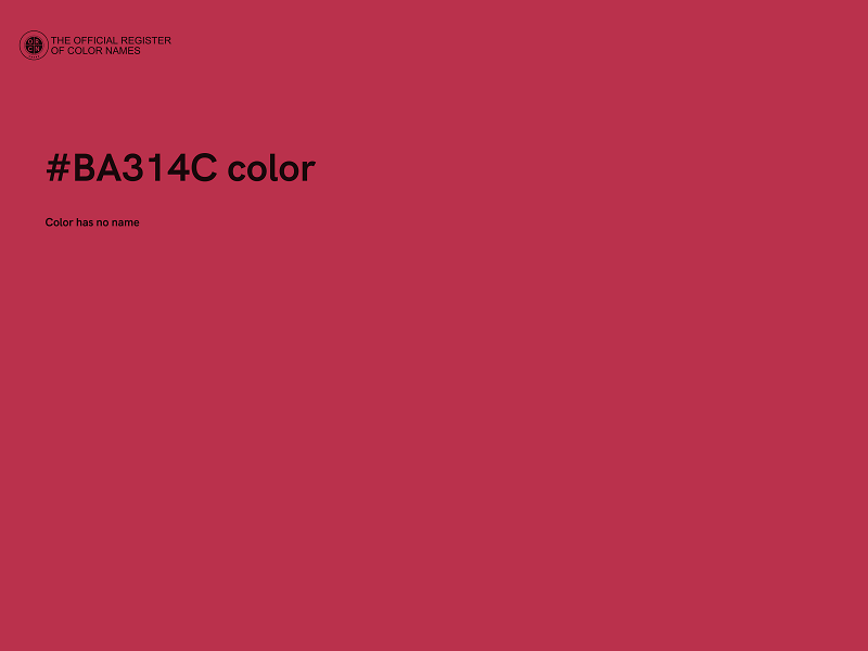 #BA314C color image