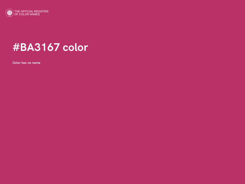 #BA3167 color image