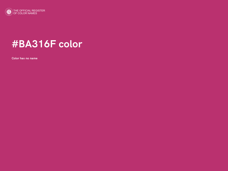 #BA316F color image