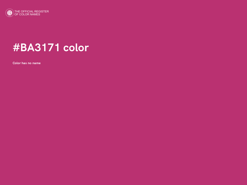 #BA3171 color image