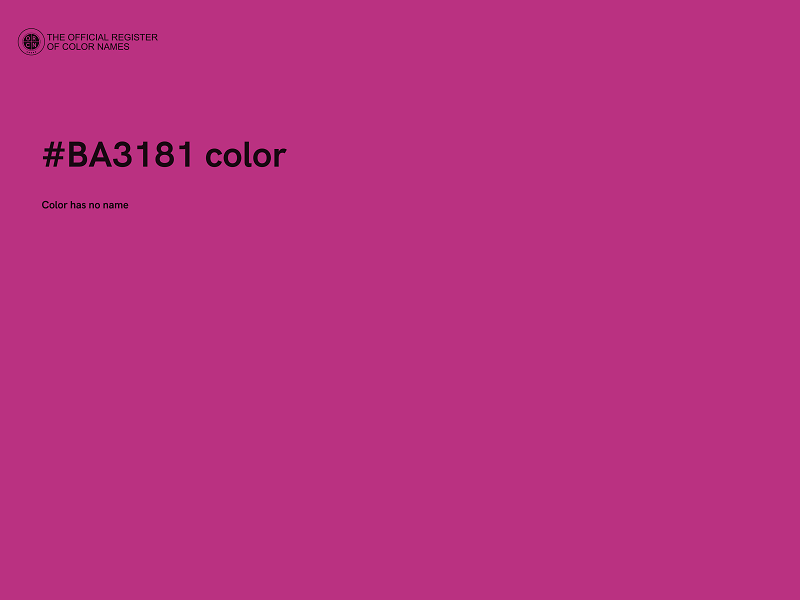 #BA3181 color image