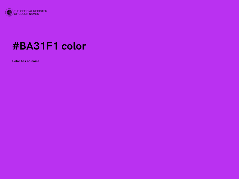 #BA31F1 color image