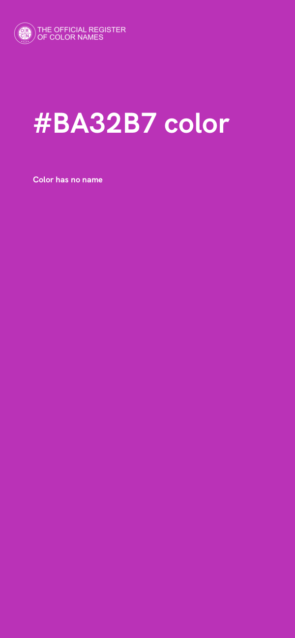 #BA32B7 color image