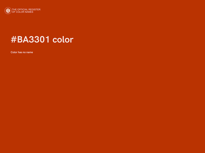 #BA3301 color image