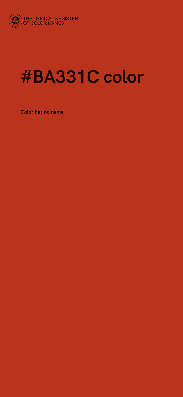 #BA331C color image