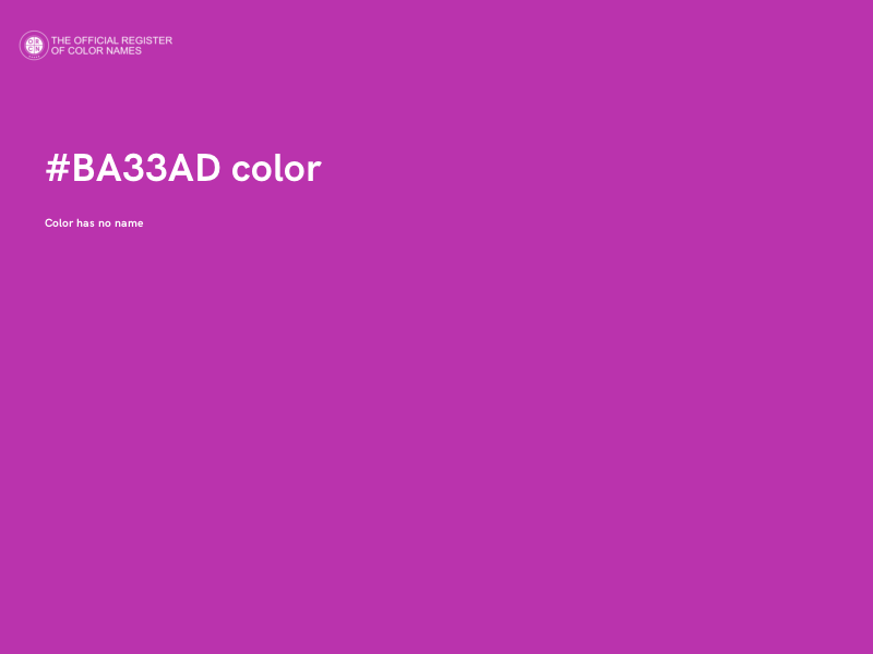 #BA33AD color image