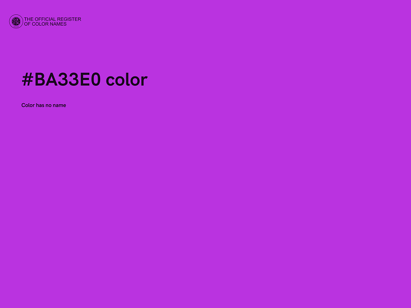 #BA33E0 color image