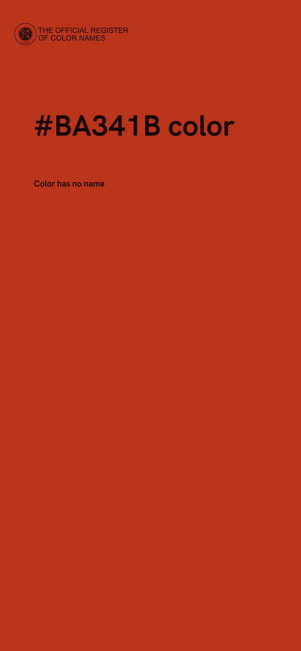 #BA341B color image