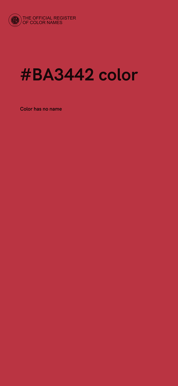 #BA3442 color image