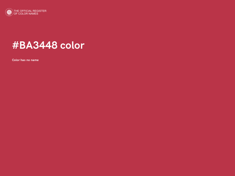 #BA3448 color image