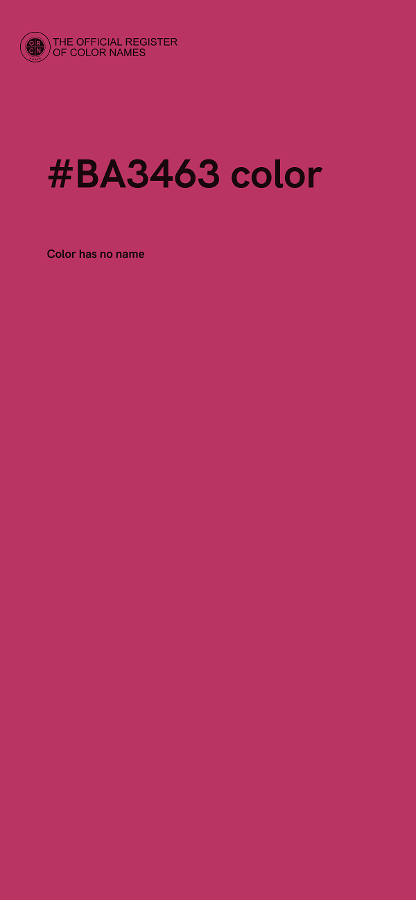 #BA3463 color image