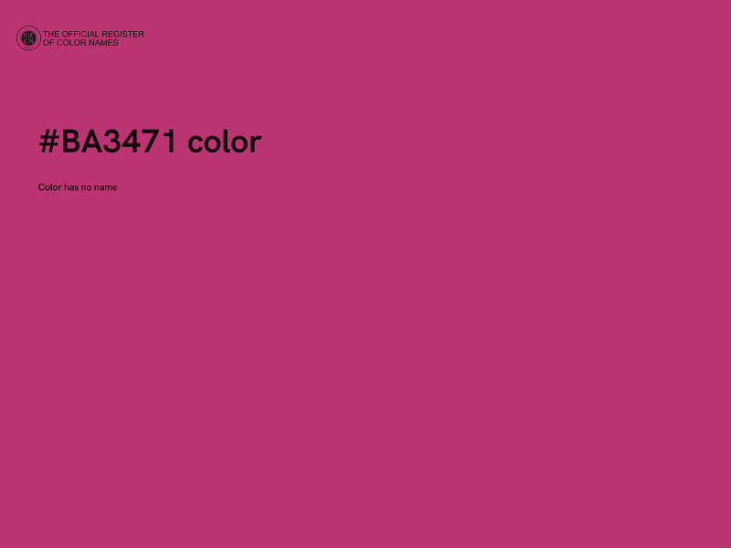 #BA3471 color image