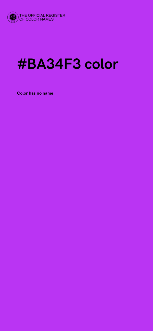 #BA34F3 color image