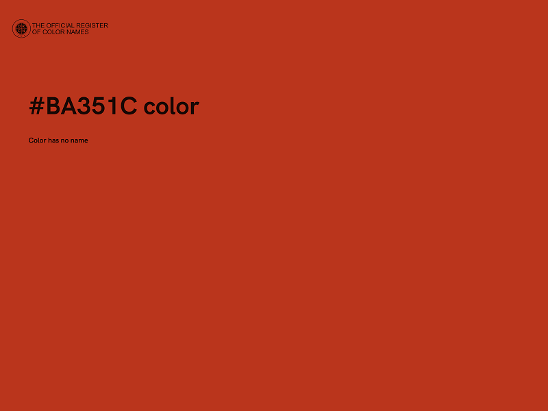 #BA351C color image