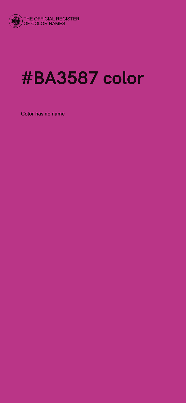 #BA3587 color image