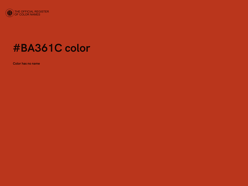 #BA361C color image