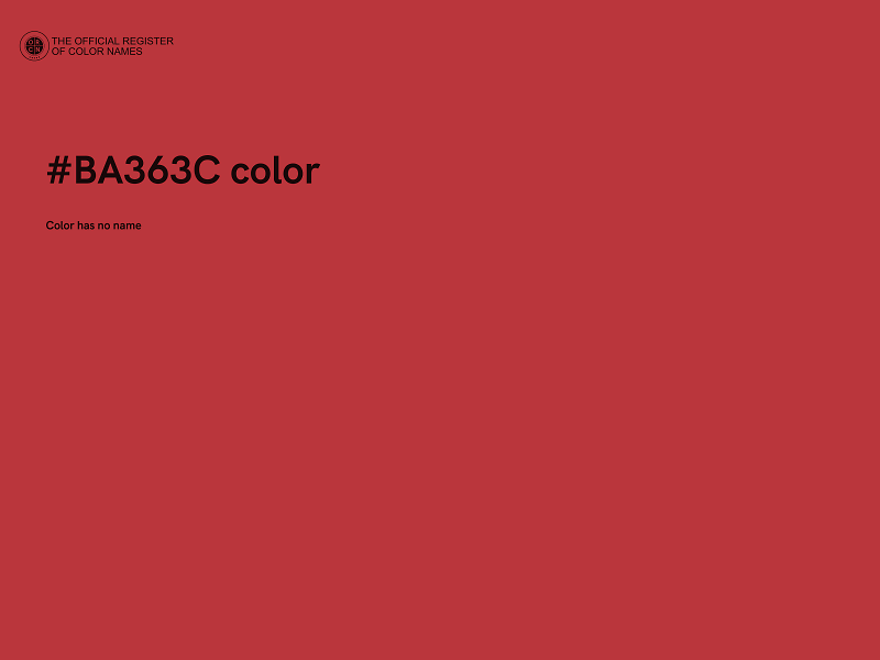#BA363C color image