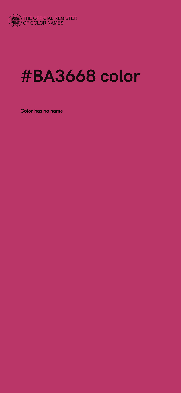 #BA3668 color image