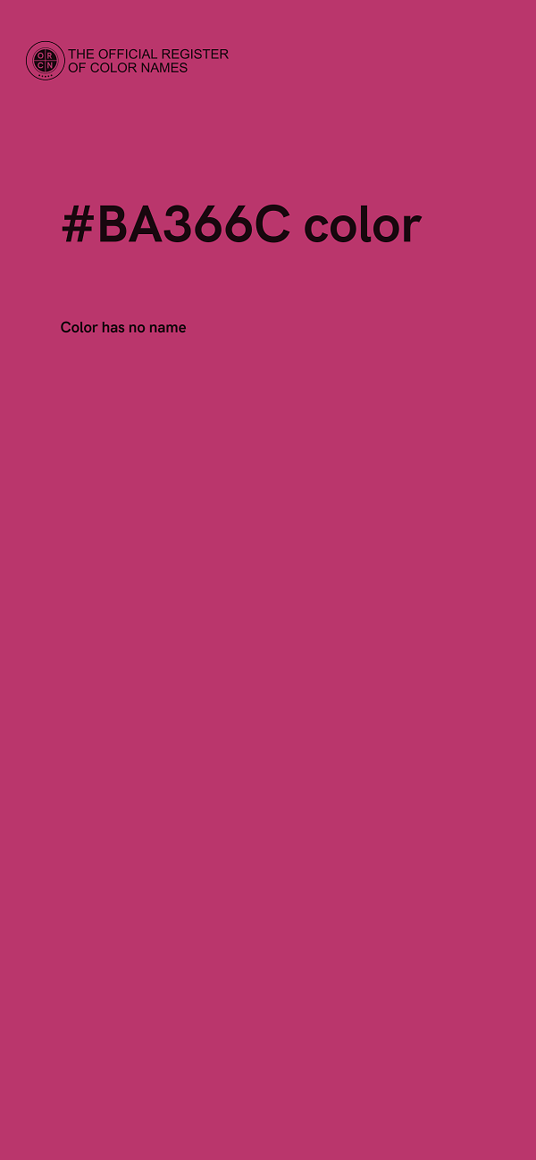 #BA366C color image