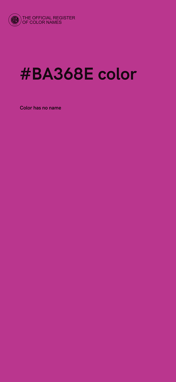 #BA368E color image