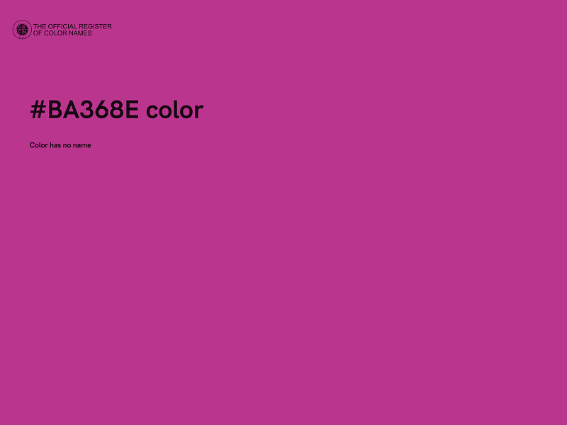 #BA368E color image