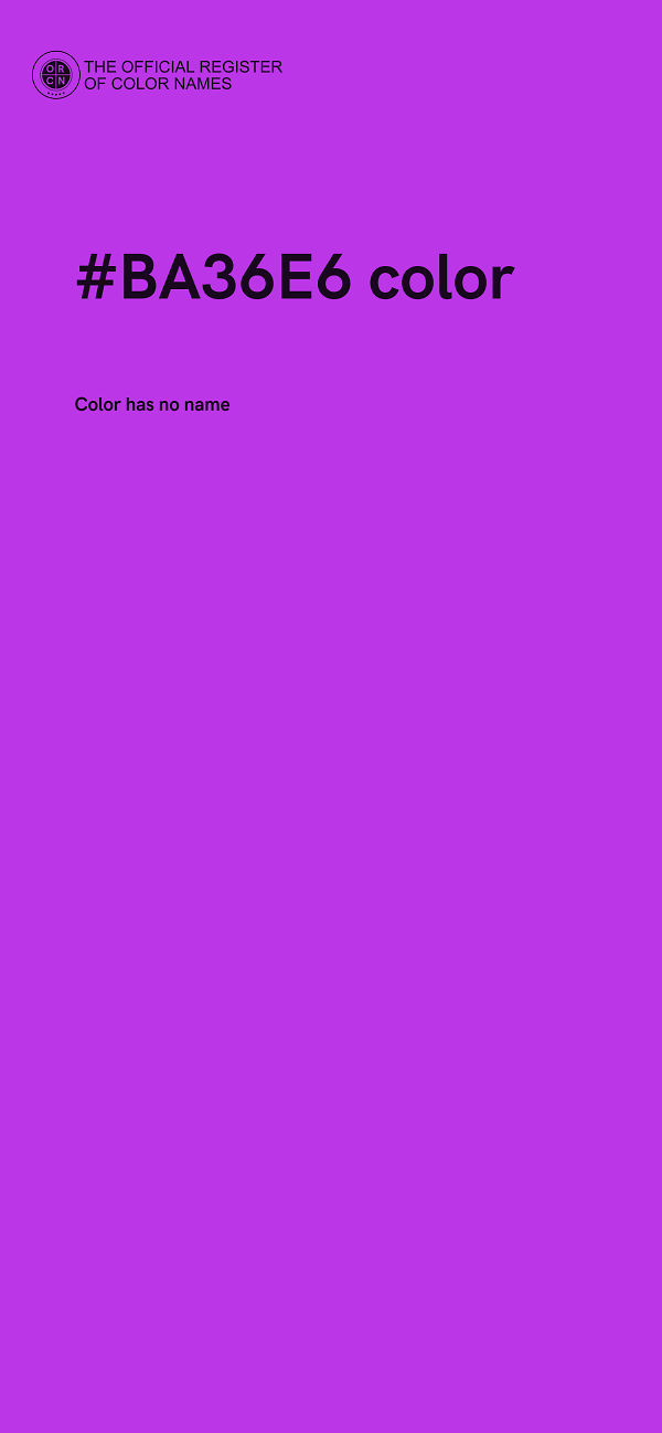 #BA36E6 color image
